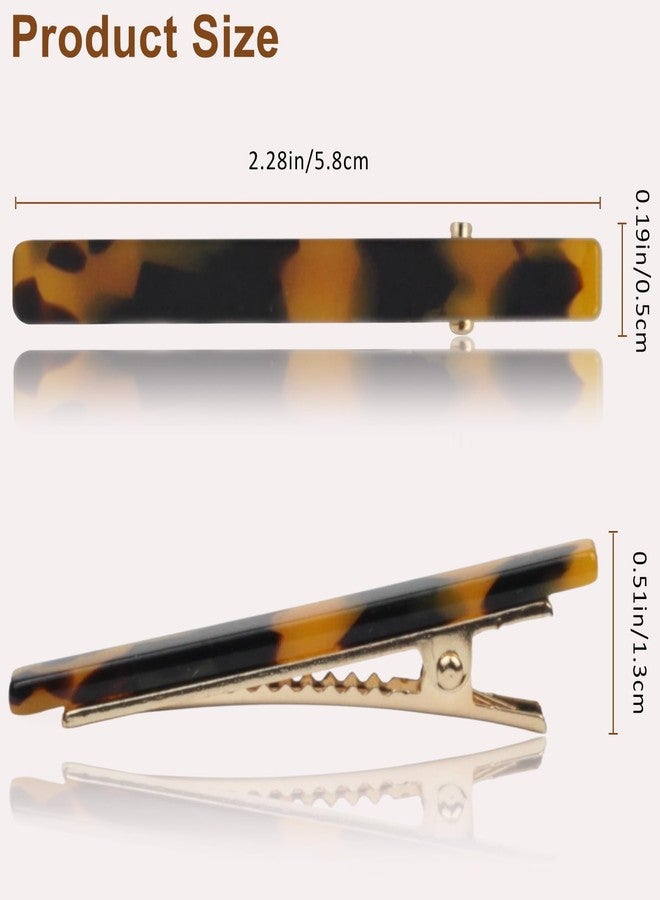 Zoolinn 6Pcs Tortoiseshell & Beige Duckbill Hair Clips – Chic Metal Hair Barrettes for Women & Girls - Image 4